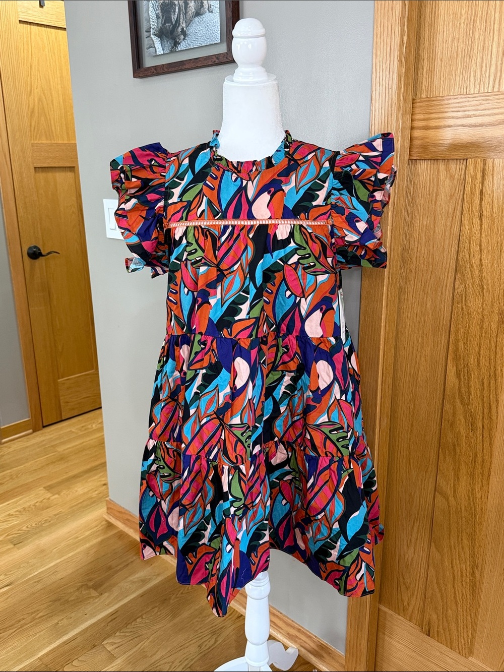 Colorful Floral-Print Mini Dress - Multicolor